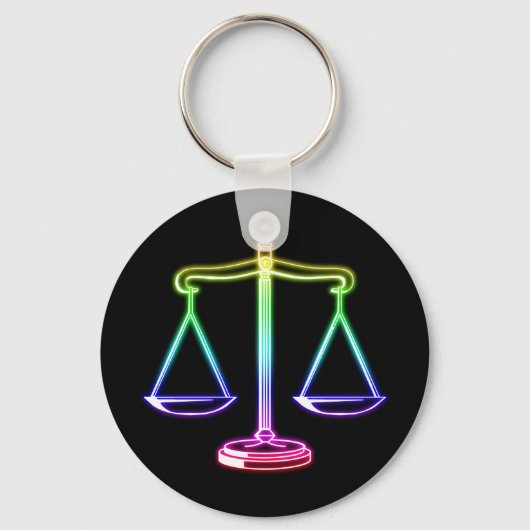 Porte-clés Échelles de justice | Droit (Recto)