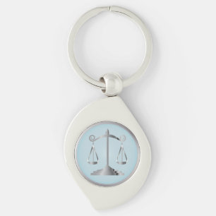 Porte-clés Échelles de justice   Droit   Avocat   Aqua Blue
