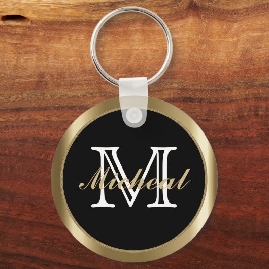 Porte-clés Échelles de justice | Droit | Avocat - Noir & Or (Verso)