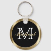 Porte-clés Échelles de justice | Droit | Avocat - Noir & Or (Verso)