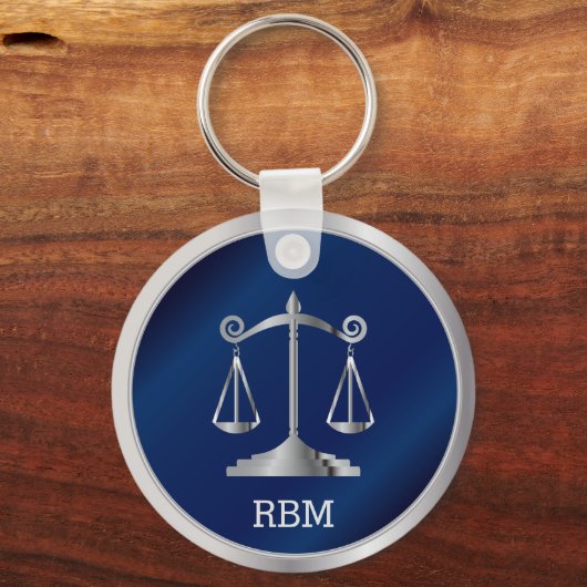 Porte-clés Échelles de justice | Droit - Marine (Verso)