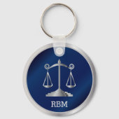 Porte-clés Échelles de justice | Droit - Marine (Verso)