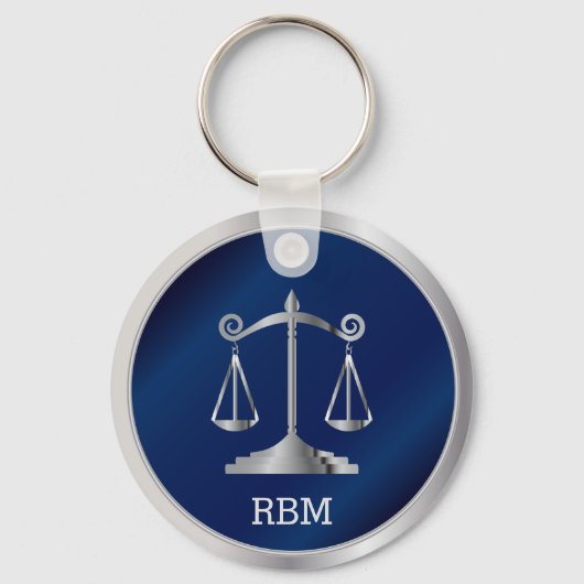 Porte-clés Échelles de justice | Droit - Marine (Verso)