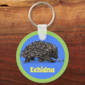 Porte-clés Echidna adorable avec dessin animé d'abeille (Recto)