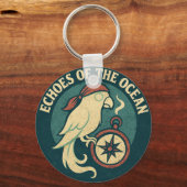 Porte-clés Échos du perroquet pirate de l'océan (Recto)
