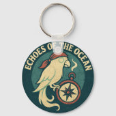 Porte-clés Échos du perroquet pirate de l'océan (Verso)