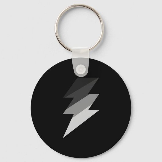 Porte-clés Éclair argenté Tonnerre (Recto)