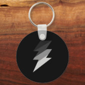 Porte-clés Éclair argenté Tonnerre (Recto)
