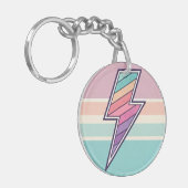 Porte-clés Éclair rayé rétro (Devant gauche)