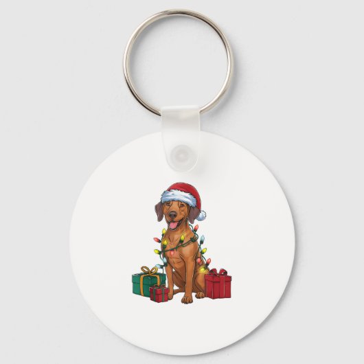 Porte-clés Éclairage de Noël Père Noël Rhodesian Ridgeback Ch (Recto)