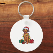 Porte-clés Éclairage de Noël Père Noël Rhodesian Ridgeback Ch (Recto)