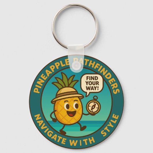 Porte-clés Éclaireurs Ananas Naviguent avec Style (Recto)