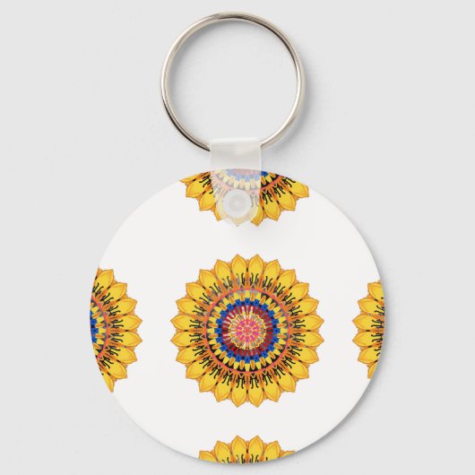 Porte-clés Éclat de soleil doré (Recto)