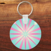 Porte-clés Éclat Rétro en Rose Menthe (Recto)
