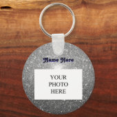 Porte-clés Éclats d'argent | Personnalisé (Recto)