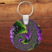 Porte-clés Eclectique Psychédélique Spirale Fractale Art Abst (Verso)