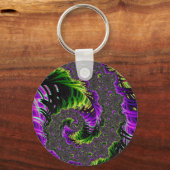 Porte-clés Eclectique Psychédélique Spirale Fractale Art Abst (Recto)