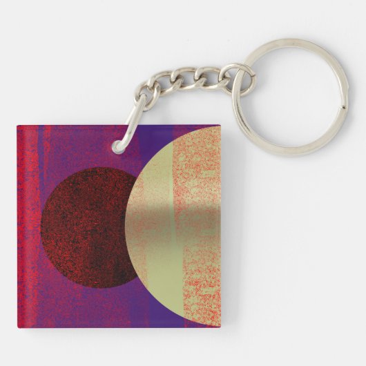 Porte-clés Éclipse lunaire - abstrait (Dos)