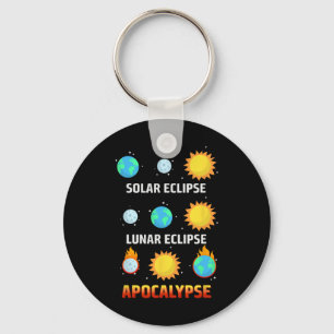 Porte-clés Eclipse Lunaire Eclipse Apocalypse Funny Eclipse