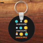 Porte-clés Eclipse Lunaire Eclipse Apocalypse Funny Eclipse (Recto)