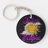 Porte-clés Éclipse solaire 2024 (Devant)