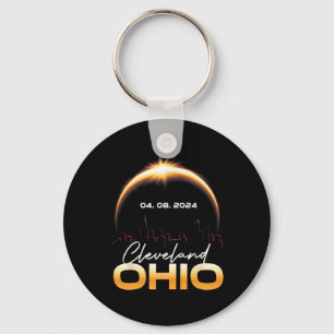 Porte-clés Éclipse solaire 2024 Cleveland Ohio Total Écli sol