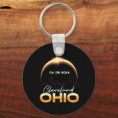 Porte-clés Éclipse solaire 2024 Cleveland Ohio Total Écli sol (Recto)