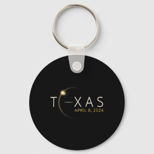 Porte-clés Éclipse solaire 2024 État Texas Total Éclipse sola