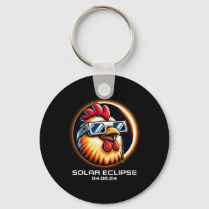 Porte-clés Éclipse solaire 2024 Totalité de poulet joli Corre