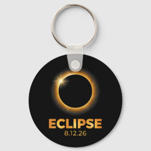 Porte-clés Éclipse solaire 2026 Éclipse solaire totale 12 aoû