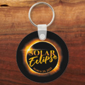 Porte-clés Éclipse solaire 29 mars 2025 Commémoratif (Recto)