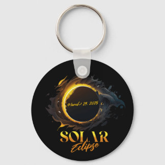 Porte-clés Éclipse solaire 29 mars 2025 Commémoratif