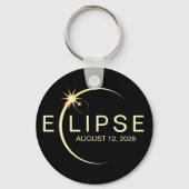 Porte-clés Éclipse solaire Astronomie Événement 2026 (Verso)