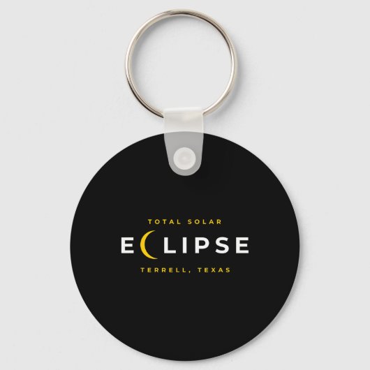 Porte-clés éclipse solaire de Terrell Texas (Recto)