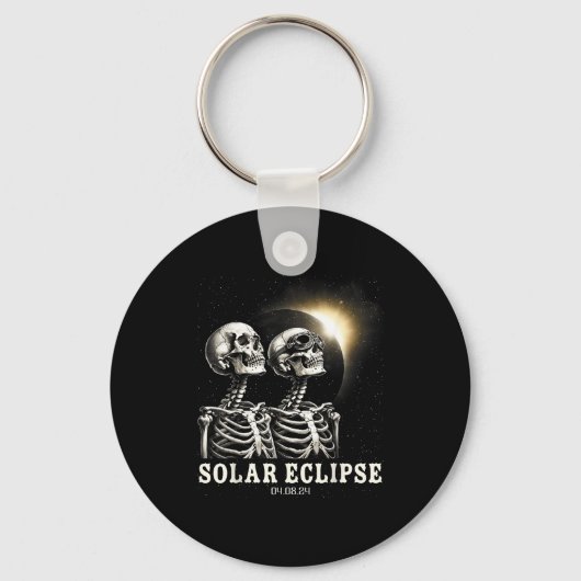 Porte-clés Éclipse solaire de totalité 04 08 (Recto)