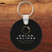 Porte-clés Éclipse solaire du Texas Burnet 2024 (Recto)