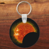 Porte-clés Éclipse solaire en cours (Recto)