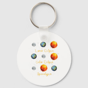 Porte-clés Éclipse Solaire Lunaire Et Apocalypse Drôle S