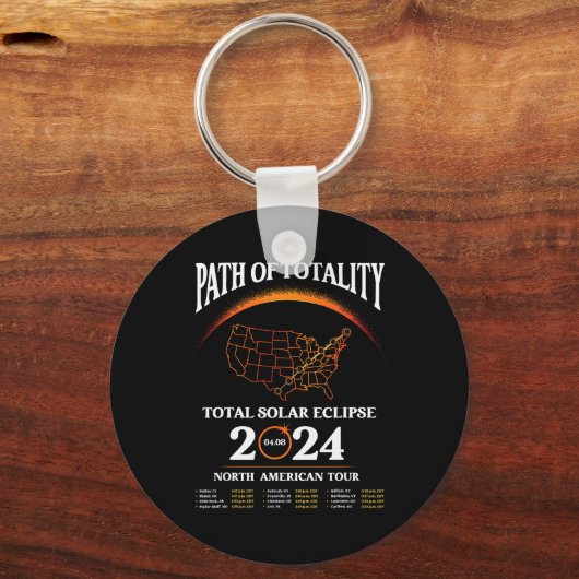 Porte-clés Éclipse Solaire Parcours De Totalité Éclipse Solai (Recto)