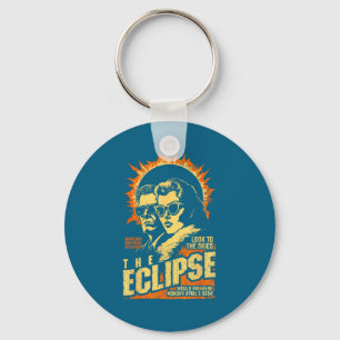 Porte-clés Éclipse solaire Science-fiction vintage
