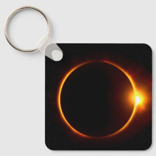 Porte-clés Éclipse solaire Soleil et Lune sombre