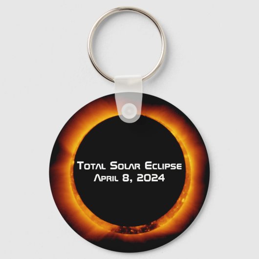 Porte-clés Éclipse solaire totale 2024 (Recto)