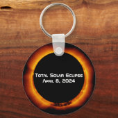 Porte-clés Éclipse solaire totale 2024 (Recto)