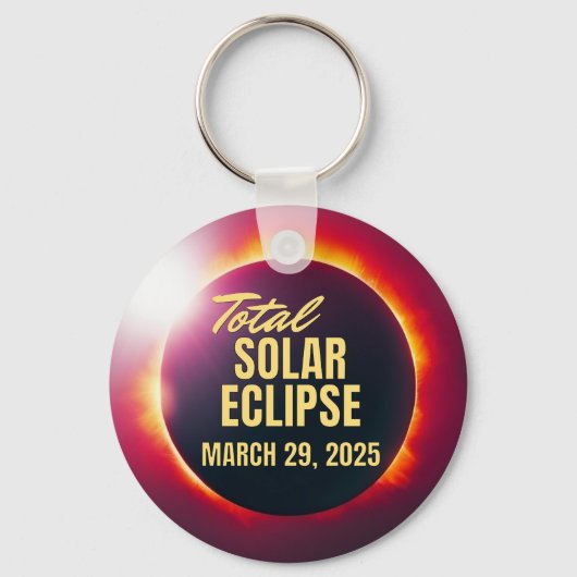 Porte-clés Éclipse solaire totale 2025 (Recto)
