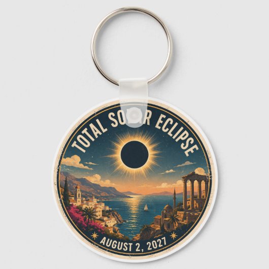 Porte-clés Éclipse solaire totale 2027 (Recto)