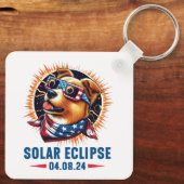 Porte-clés Éclipse solaire totale Avril 2024 (Verso)