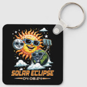 Porte-clés Éclipse solaire totale Avril 2024 (Dos)