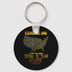 Porte-clés Éclipse solaire totale Cleveland Ohio 2024