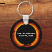 Porte-clés Éclipse solaire totale de 2026 (Recto)