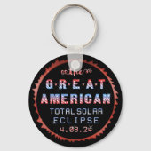 Porte-clés Éclipse solaire totale des États-Unis 8 avril 2024 (Recto)